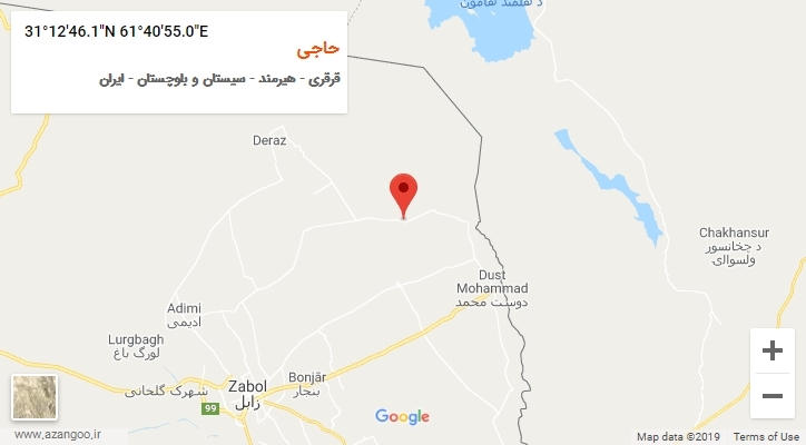 روستای حاجی بر روی نقشه