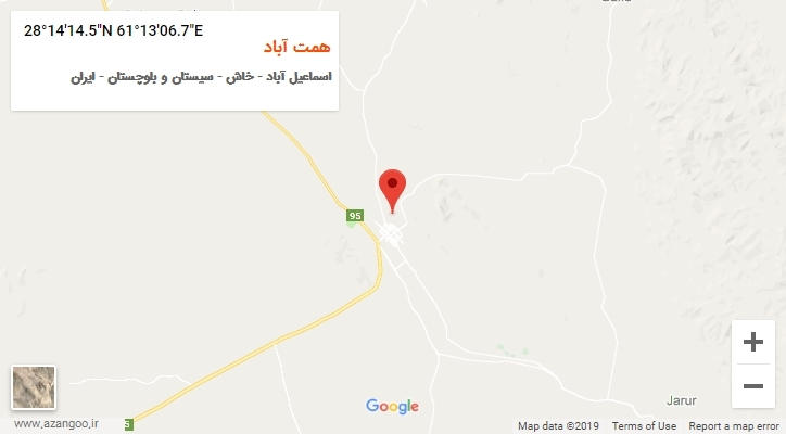روستای همت آباد بر روی نقشه