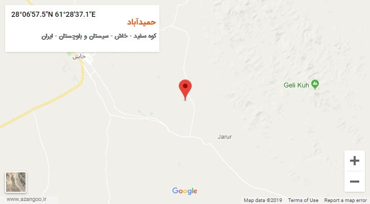 روستای حمیدآباد بر روی نقشه