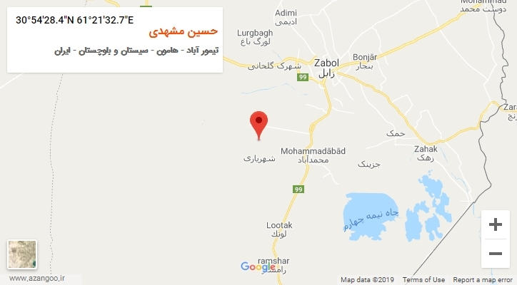 روستای حسین مشهدی بر روی نقشه