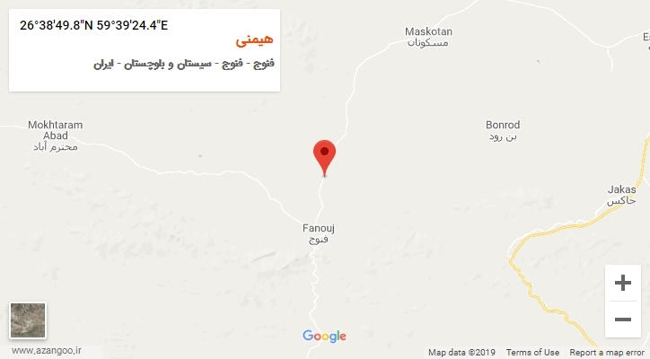 روستای هیمنی بر روی نقشه