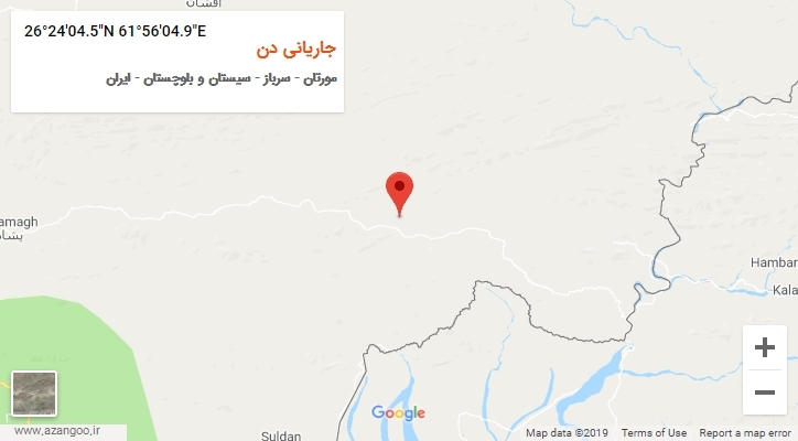 روستای جاریانی دن بر روی نقشه