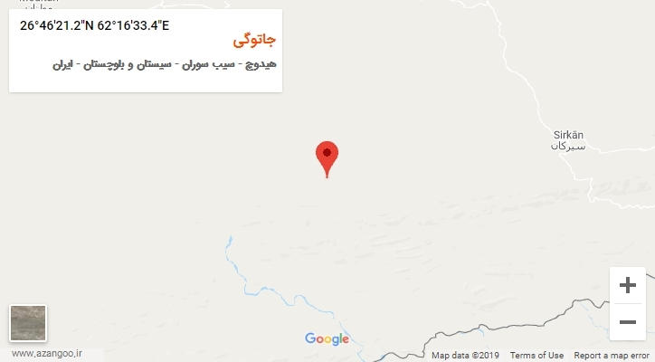 روستای جاتوگی بر روی نقشه