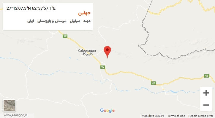 روستای جهلین بر روی نقشه