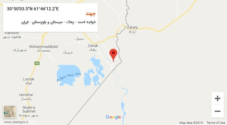 روستای جهند بر روی نقشه