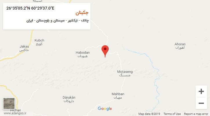 روستای جکبنان بر روی نقشه