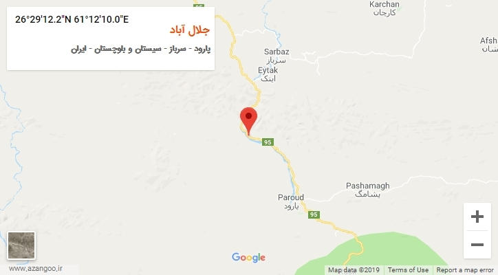 روستای جلال آباد بر روی نقشه