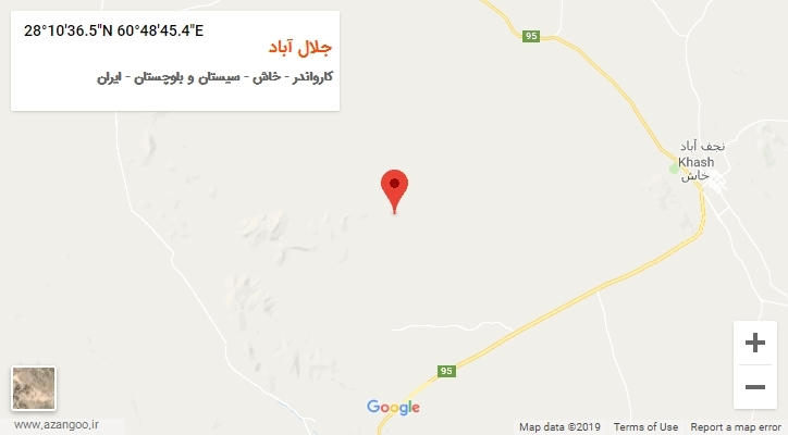 روستای جلال آباد بر روی نقشه