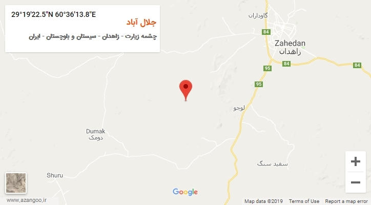 روستای جلال آباد بر روی نقشه