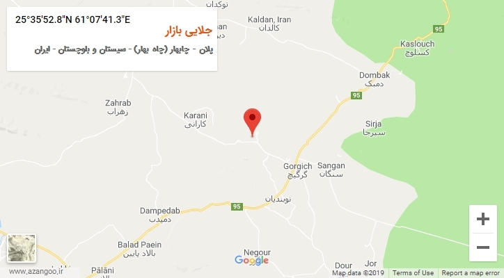 روستای جلایی بازار بر روی نقشه