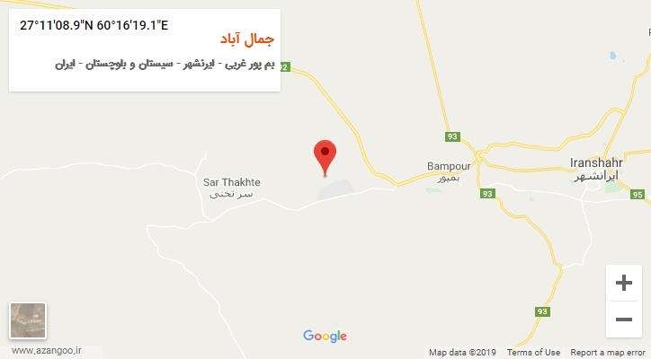 روستای جمال آباد بر روی نقشه