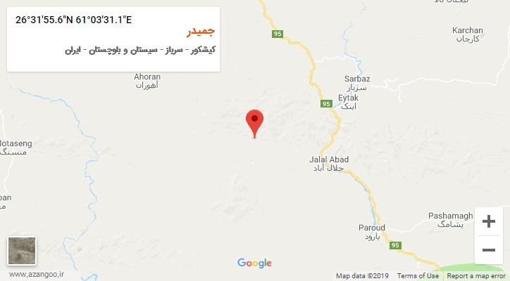 روستای جمیدر بر روی نقشه