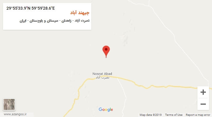 روستای جیهند آباد بر روی نقشه