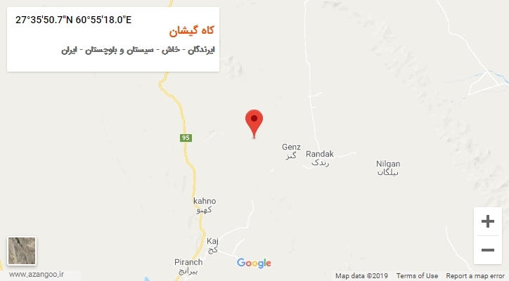 روستای کاه گیشان بر روی نقشه