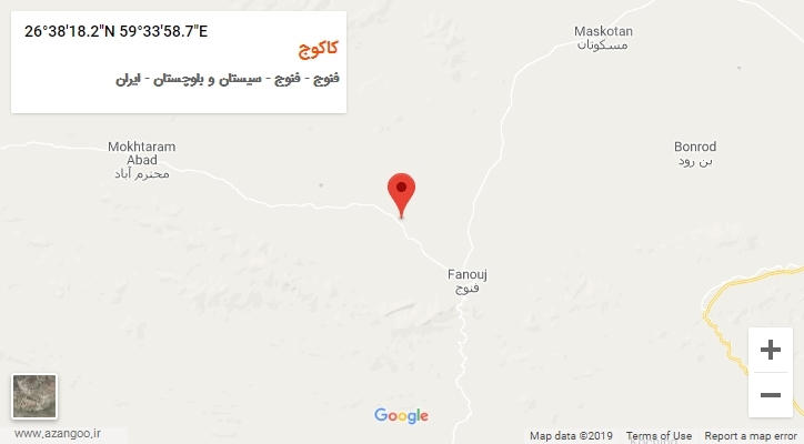 روستای کاکوج بر روی نقشه