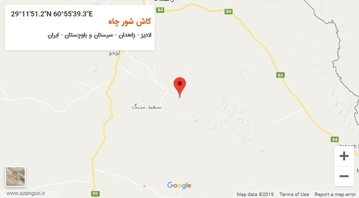 روستای کاش شور چاه بر روی نقشه