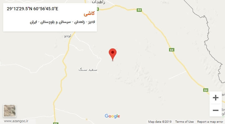 روستای کاشی بر روی نقشه