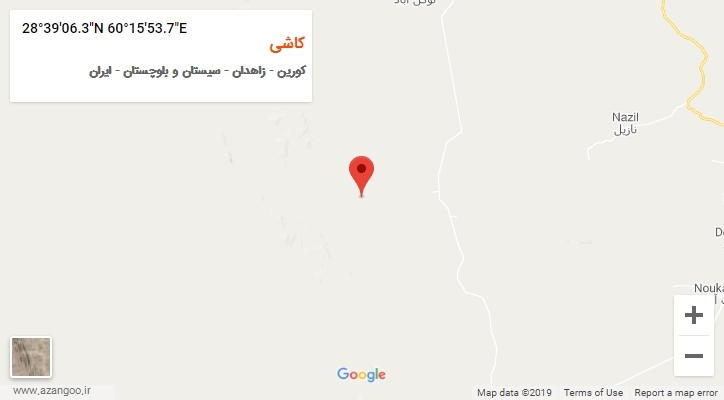 روستای کاشی بر روی نقشه