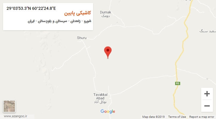 روستای کاشیکی پایین بر روی نقشه