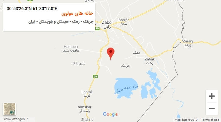 روستای خانه های مولوی بر روی نقشه