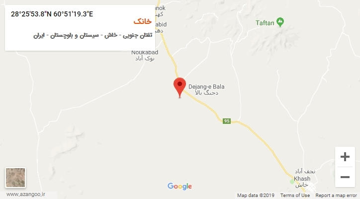 روستای خانک بر روی نقشه