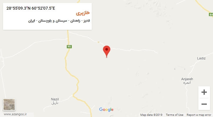 روستای خازپری بر روی نقشه