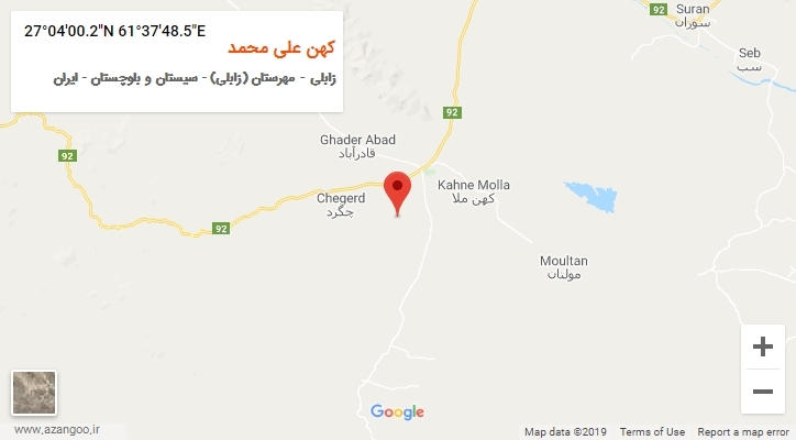 روستای کهن علی محمد بر روی نقشه