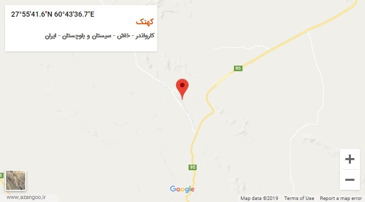 روستای کهنک بر روی نقشه