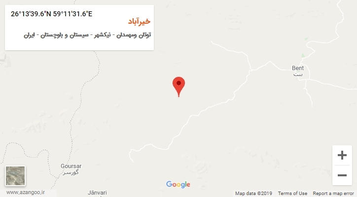 روستای خیرآباد بر روی نقشه