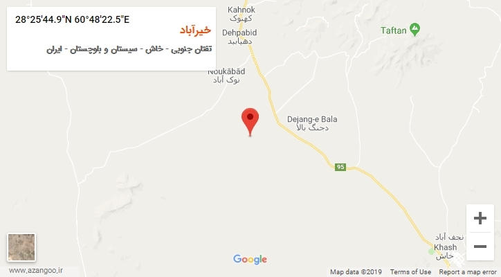 روستای خیرآباد بر روی نقشه