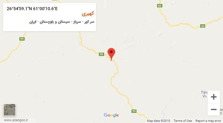 روستای کهیری بر روی نقشه