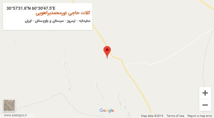 روستای کلات حاجی نورمحمدبراهویی بر روی نقشه
