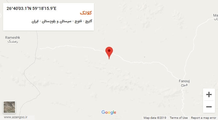 روستای کلاتک بر روی نقشه