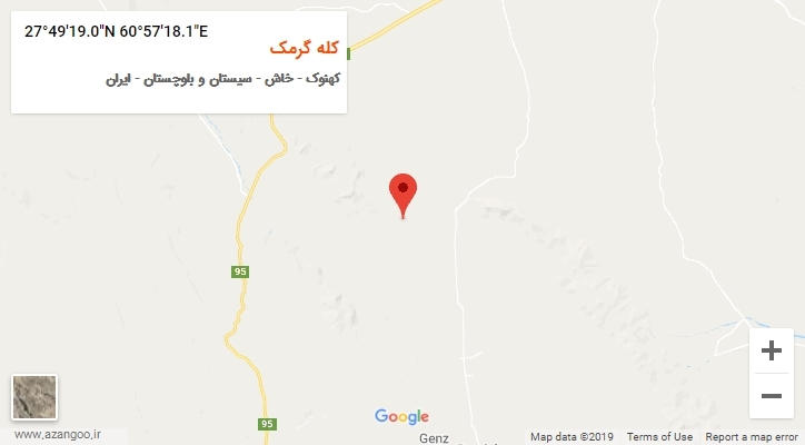 روستای کله گرمک بر روی نقشه