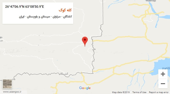 روستای کله کوک بر روی نقشه