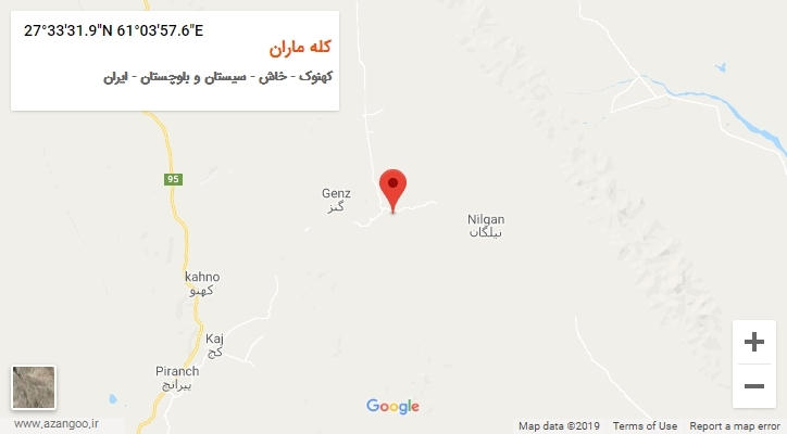 روستای کله ماران بر روی نقشه