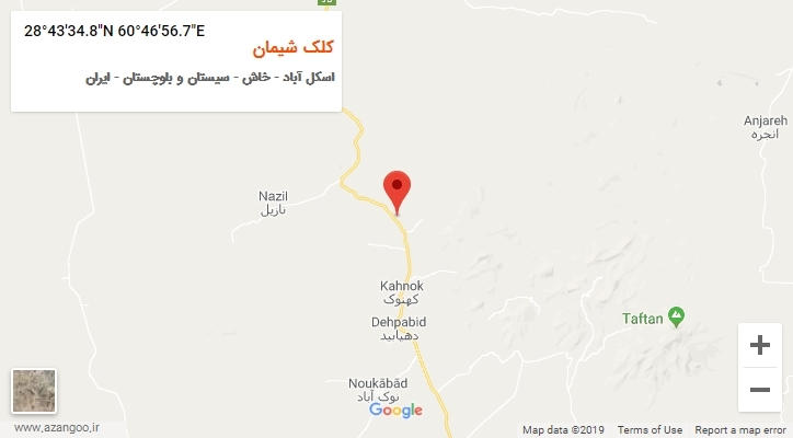 روستای کلک شیمان بر روی نقشه