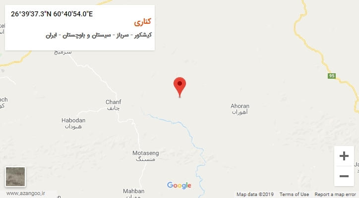 روستای کناری بر روی نقشه