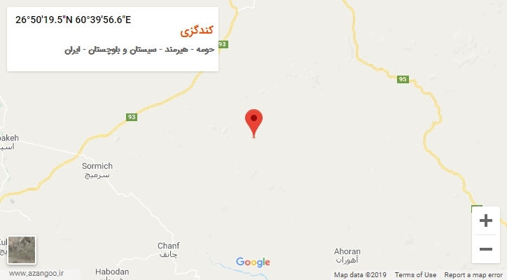 روستای کندگزی بر روی نقشه