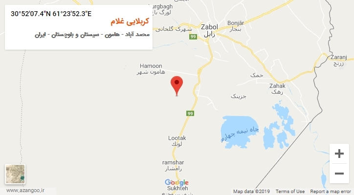 روستای کربلایی غلام بر روی نقشه