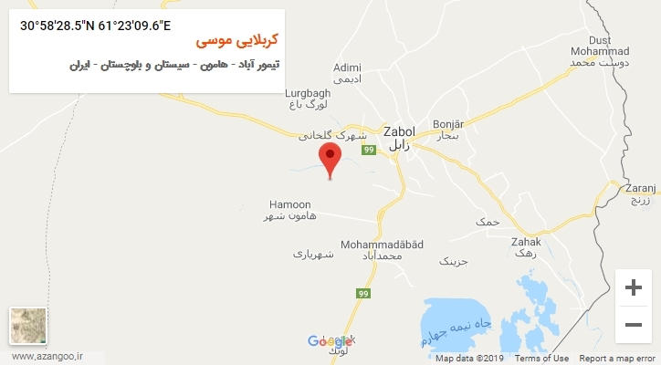 روستای کربلایی موسی بر روی نقشه