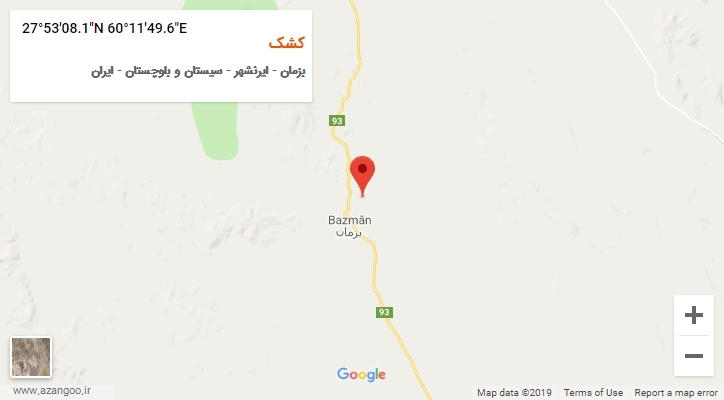 روستای کشک بر روی نقشه
