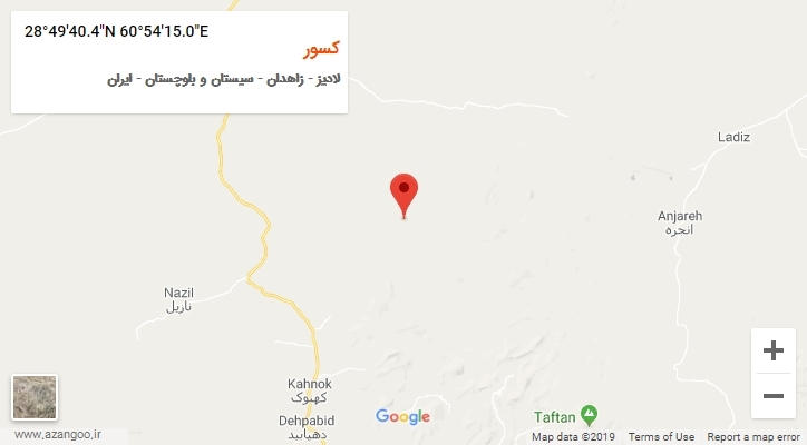 روستای کسور بر روی نقشه