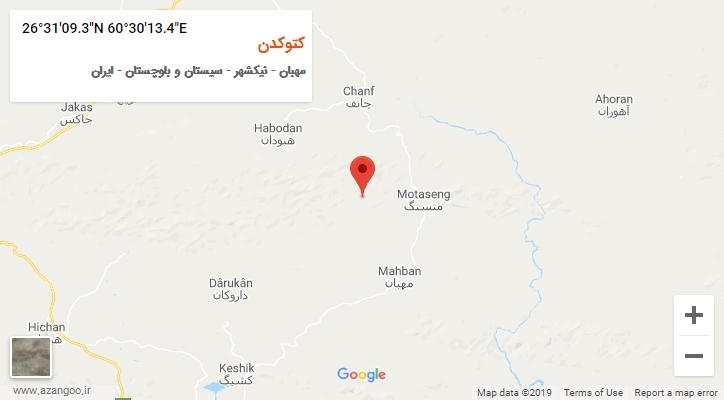 روستای کتوکدن بر روی نقشه