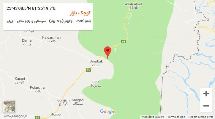 روستای کوچک بازار بر روی نقشه