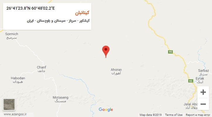 روستای کیتانبان بر روی نقشه