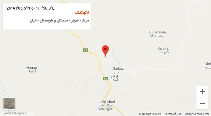 روستای لالوکلک بر روی نقشه