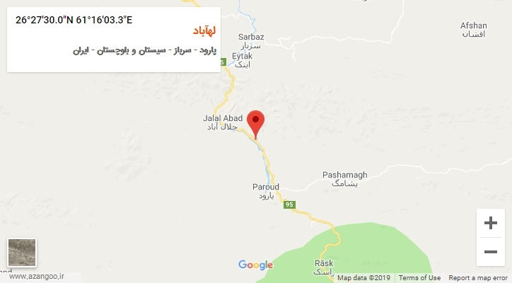 روستای لهآباد بر روی نقشه