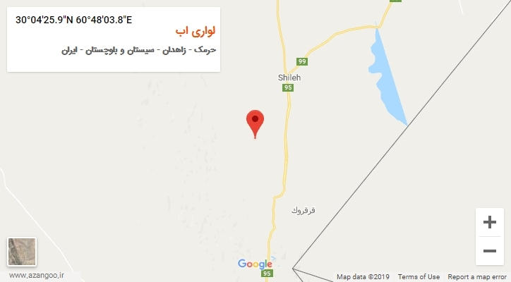 روستای لواری اب بر روی نقشه