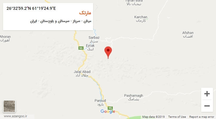 روستای مارتک بر روی نقشه